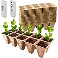 Green Thumbz Bandejas biodegradables para plántulas- bandejas ecológicas para la germinación de plántulas para Jardines…